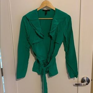 BCBGMAXAZARIA green silk blouse size S